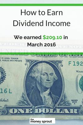 March 2016 Dividend Income