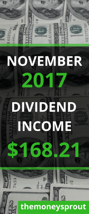 How We Earned $168.21 in Dividend Income in November 2017