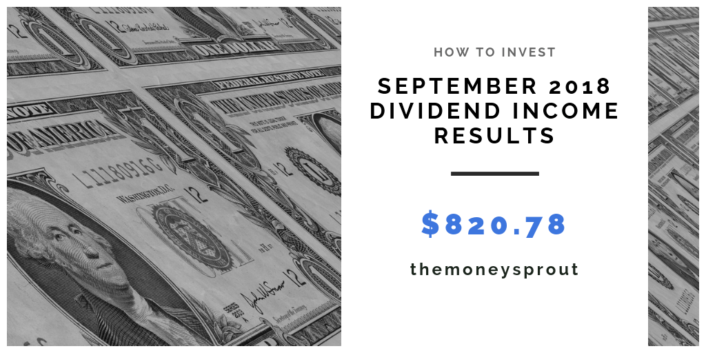 How Much Dividend Income Did We Earn in September 2018?